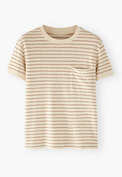 Stripe T-shirt, Ivory sage, webstill