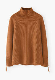 High-neck sweater, Orange, webstill