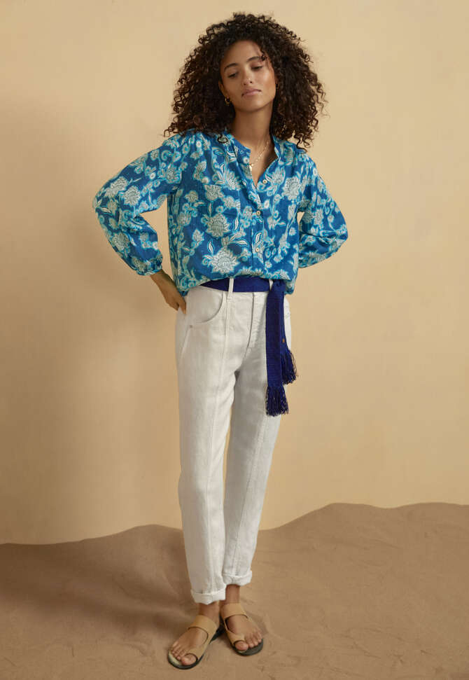 Tapered trousers, Ivory, completeTheLook