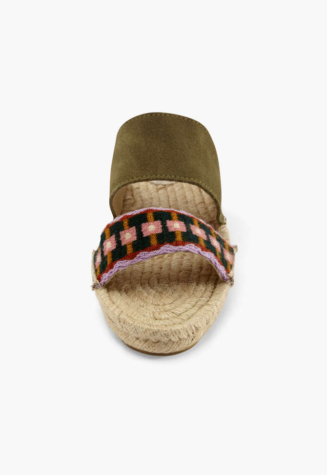 Double-strap espadrilles, Multi and beige, completeTheLook