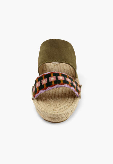 Double-strap espadrilles, Multi and beige, completeTheLook