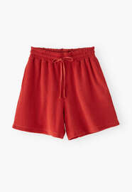 Towelling shorts, Crimson, webstill