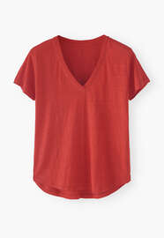 V-neck top, Crimson, webstill