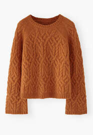 Cable-stitch sweater, Marmalade, webstill