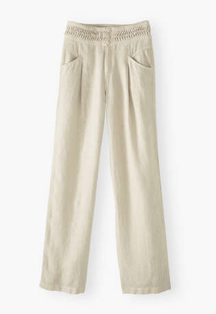 Wide-leg trousers, Stone, webstill