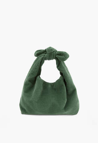 Cord tie-handle bag, Emerald, webstill
