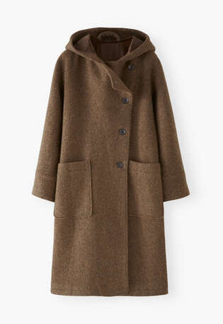 Hooded coat, Brown fawn, webstill