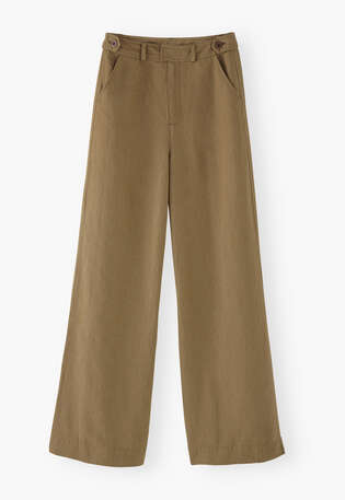 Wide-leg trouser, Olive, webstill