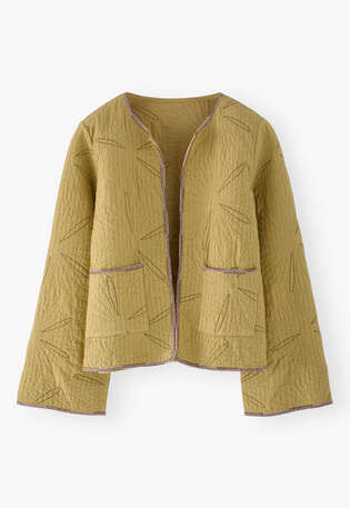 Daisy quilted jacket, Olive, webstill