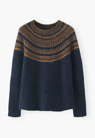 Fair Isle sweater, Indigo, webstill