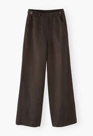 Wide-leg trouser, Black brown, webstill