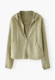Zip-up hoodie, Sage, webstill