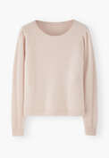 Puff-sleeve sweater, Pale blossom, webstill