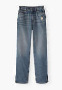 Split-hem jeans, Marine blue, webstill