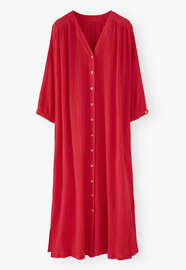 Button-through dress, Bright crimson, webstill