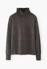 High-neck sweater, Charcoal, webstill