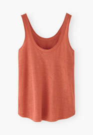 Scoop-neck vest, Tomato red, webstill