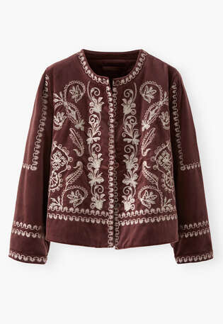 Embroidered velvet jacket, Port, webstill