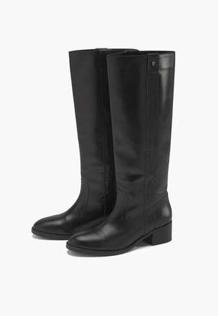 Knee-high boots, Black, webstill