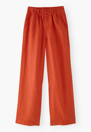 Wide-leg trousers, Vermillion orange, webstill