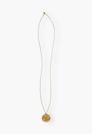 Long pendant necklace, Gold, webstill