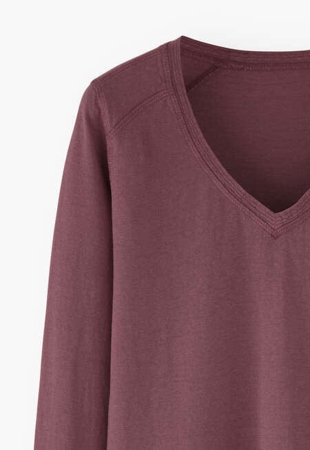 V-neck top, Aubergine, completeTheLook