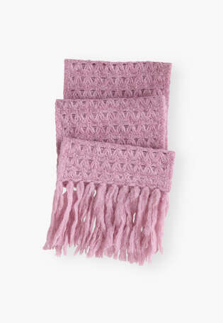 Crochet stitch scarf, Pink lavender, webstill