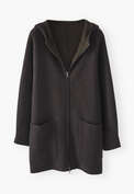 Knitted coat, Gunmetal, webstill