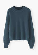 Rib-stitch sweater, Teal, webstill
