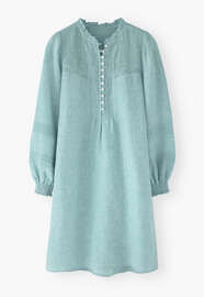 Pintuck dress, Pale ocean, webstill