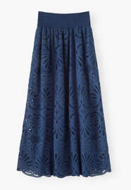 Broderie anglaise skirt, Ink, webstill
