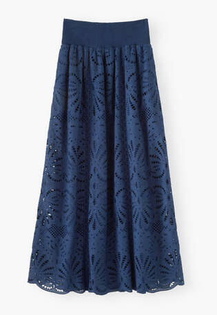Broderie anglaise skirt, Ink, webstill