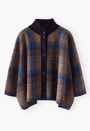 Knitted cape, Russet azure, webstill