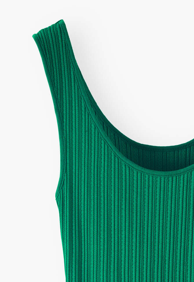 Lace-rib vest, Emerald, completeTheLook