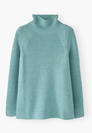 High-neck sweater, Ocean, webstill