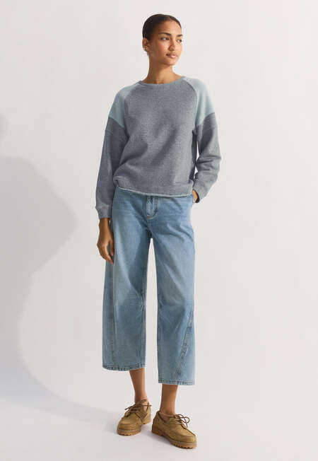 Raglan sweatshirt, Stone blue, completeTheLook