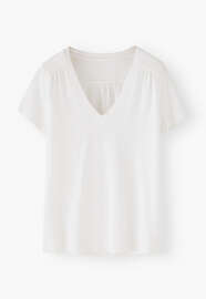 V-neck top, White, webstill
