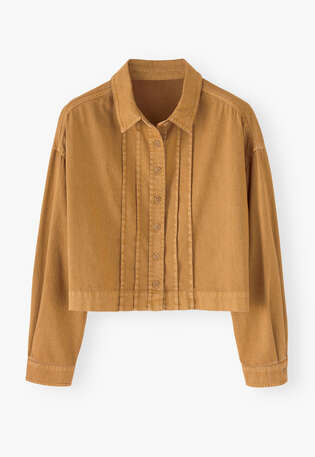 Cropped shirt, Warm tan, webstill