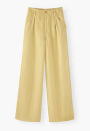 Wide-leg trousers, Soft lemon, webstill