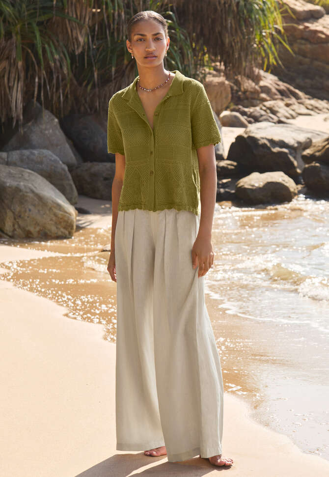 Knitted shirt, Dark lime, completeTheLook