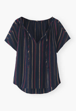 Striped blouse, Midnight, webstill
