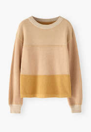 Piqu&eacute; knit sweater, Honey blush, webstill