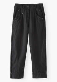 Cropped trousers, Black, webstill