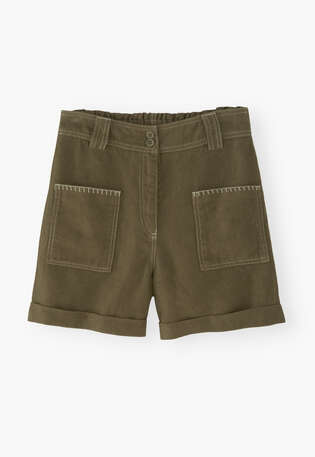 Patch-pocket shorts, Brown cinnamon, webstill
