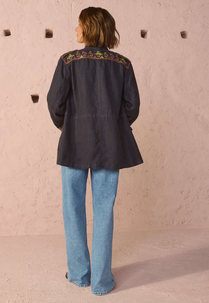Embroidered jacket, Charcoal, completeTheLook