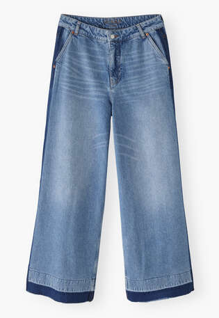 Wide-leg seam-stripe jeans, Mid vintage, webstill