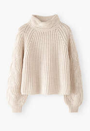 Cable-knit sweater, Ivory, webstill