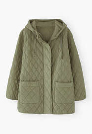 Quilted jacket, Sage, webstill