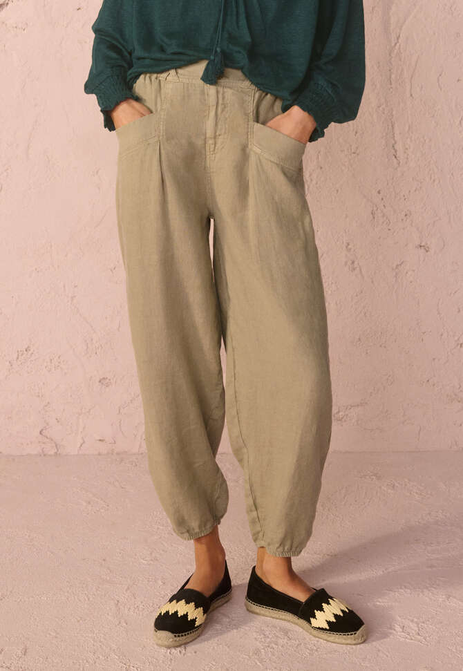 Balloon trousers, Pale khaki, completeTheLook
