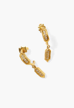 Drop earring, Gold, webstill
